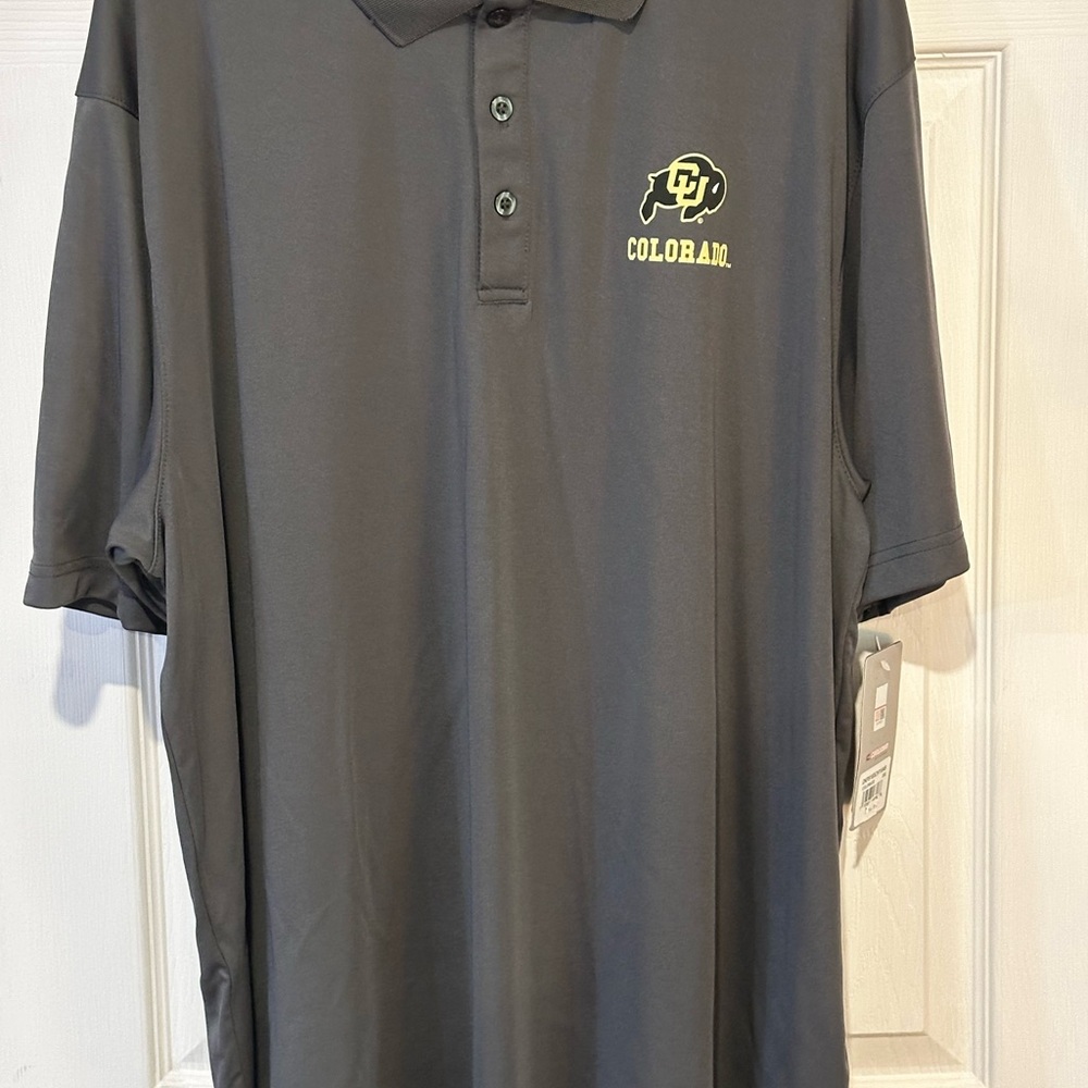 NEW! Colorado University Buffaloes Golf Polo Shirt Mens XXL Colosseum USA NWT